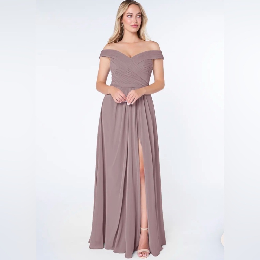 NWT Azazie Audrianna Maxi dress/ Gown/ Dusk/ Double lined/ Approx. size US 14/16